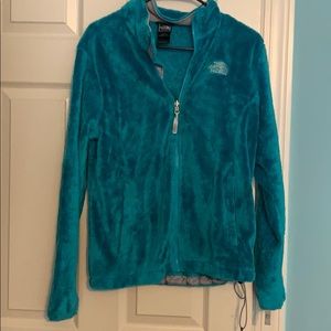 Teal north face jacket
